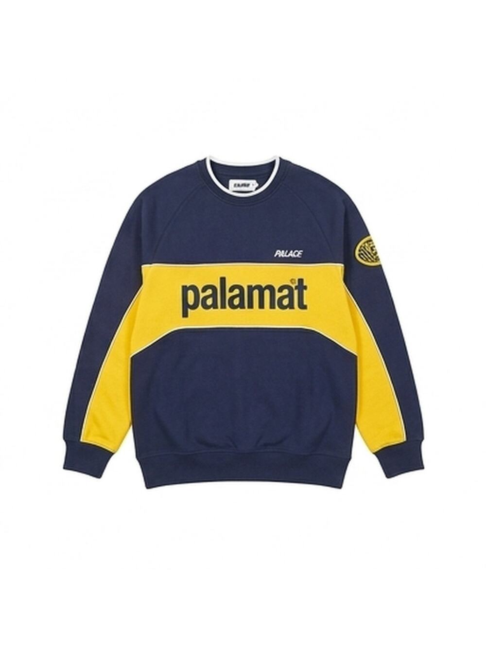 Palace Palamat Crewneck Navy/Yellow